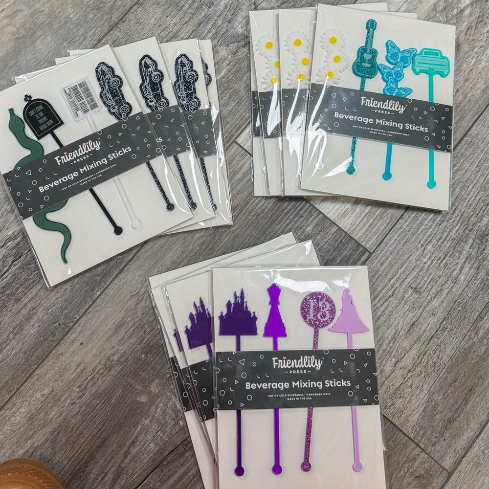Taylor Inspired Acrylic Drink Stirrer Bundle, Taylor Party, Swift Party